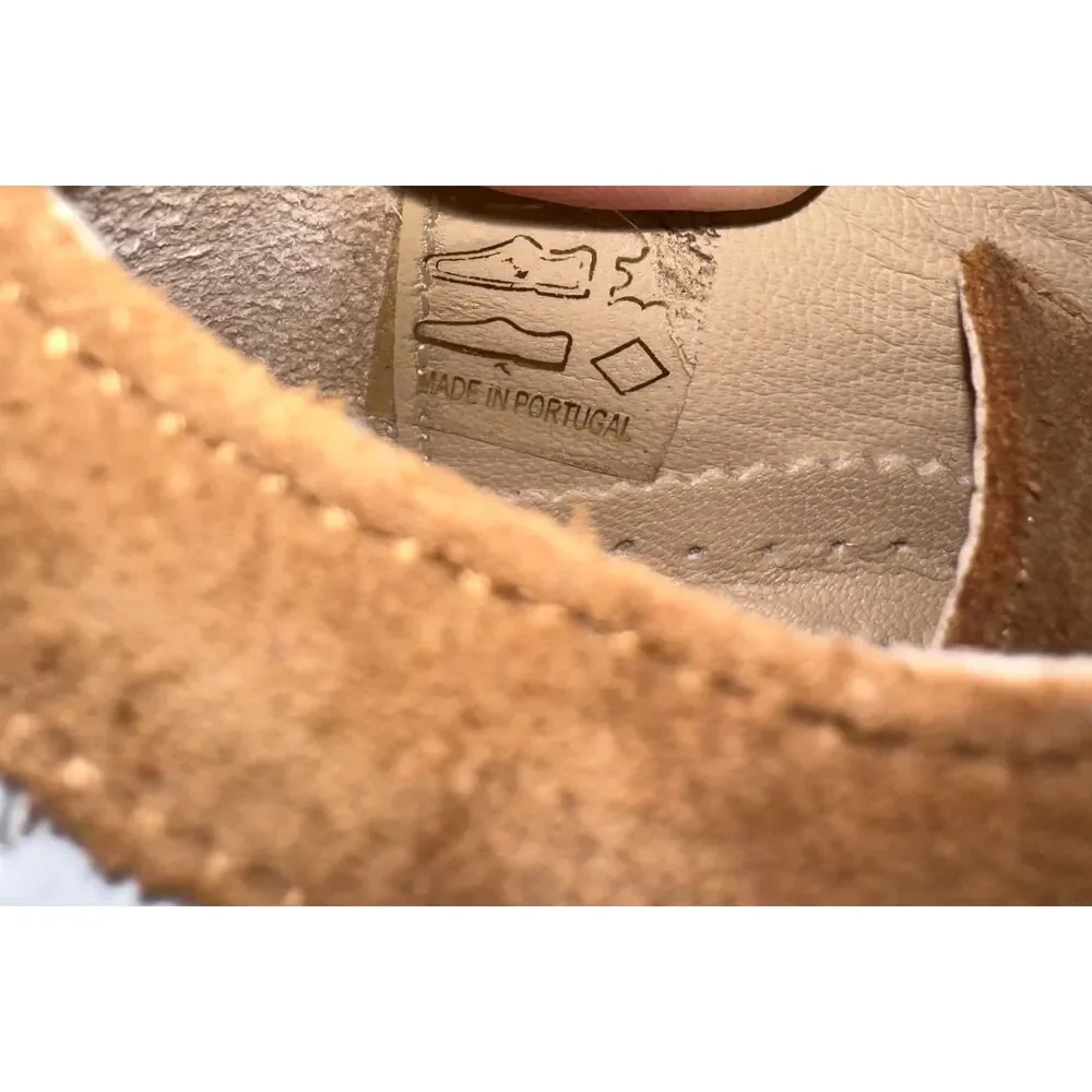 Fin & Vince Suede Retro Saddle Oxford Shoe, Cognac/ Pastel, Size 7 US‎ & Euro 23